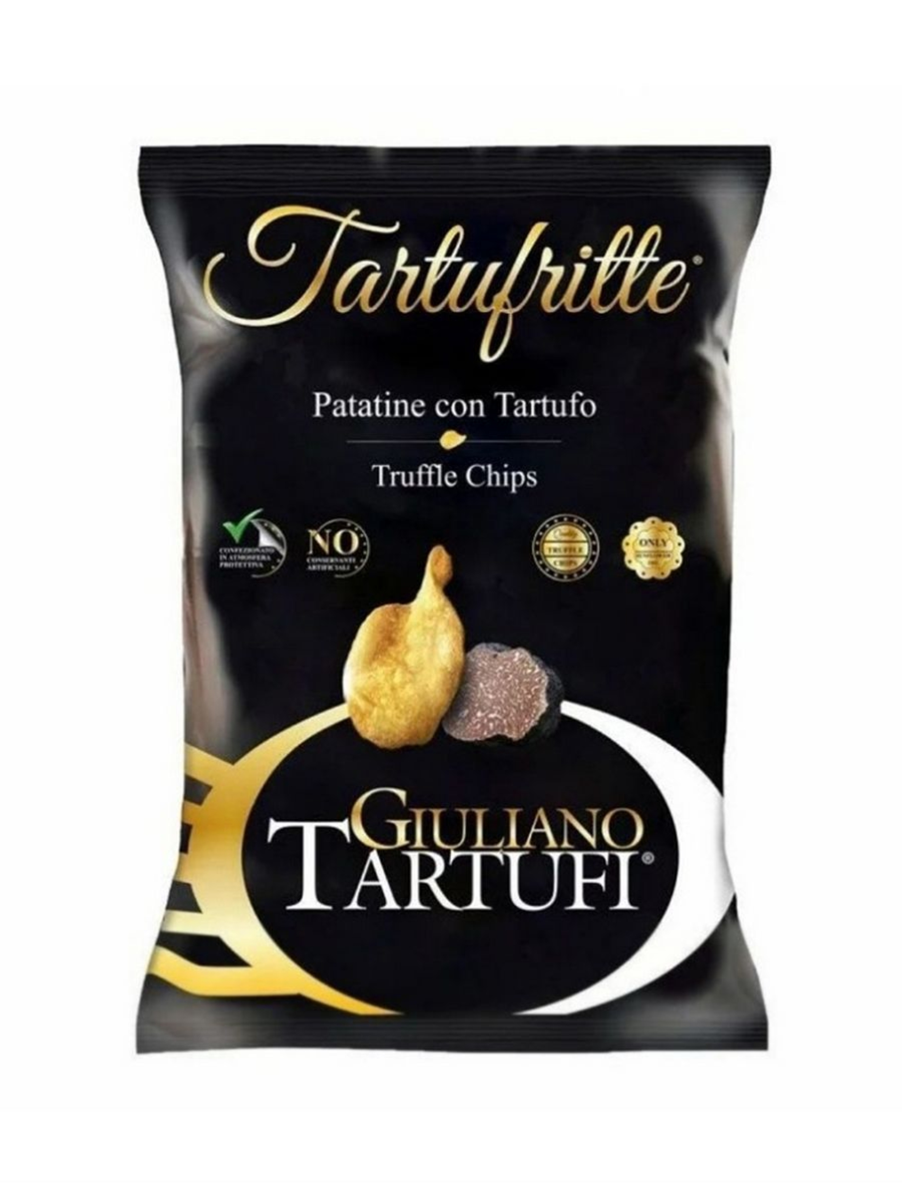 Чипсы Giuliano Tartufi, картофельные с черным трюфелем, 45гр