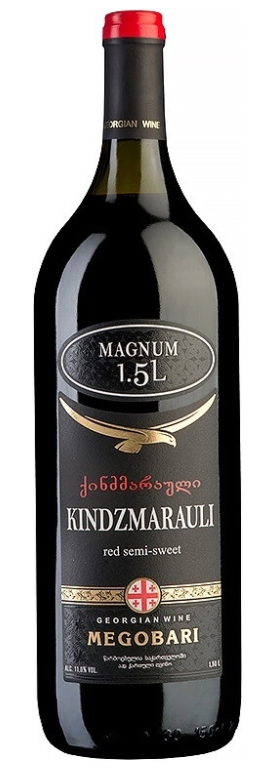 Вино "Киндзмараули" (Мегобари) 1,5л 11% красное полусладкое