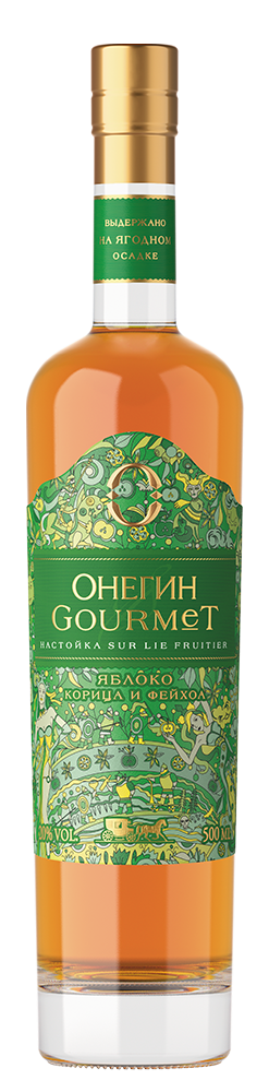 Настойка сладкая "Онегин Гурмэ Яблоко" 0,5л 20% 