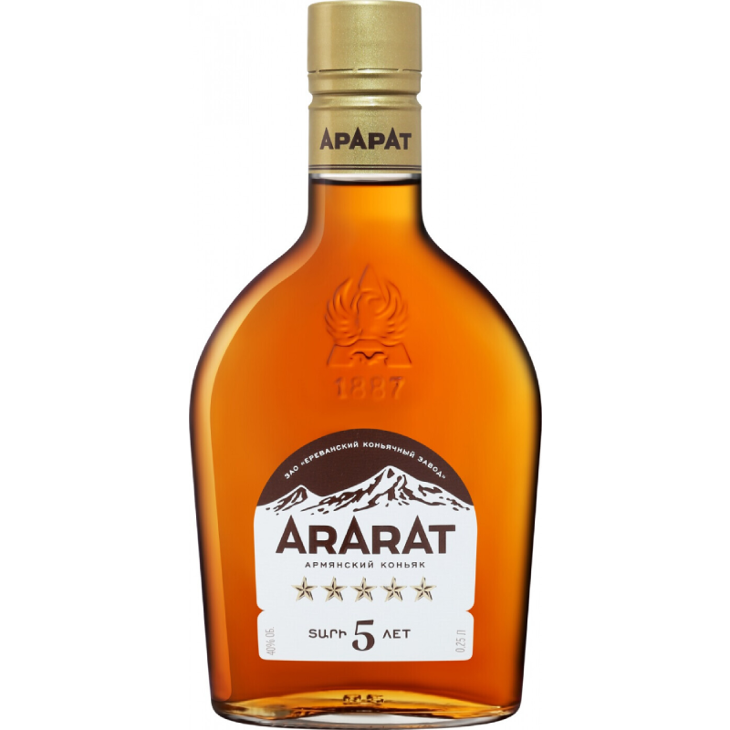 Коньяк "Арарат *****" пятилетний 0,25л 40% 