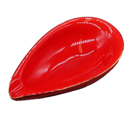 Пепельница керамическая Adorini "Ashtray leaf Red" под 1 сигару, красная