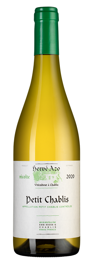 Вино "Пти Шабли. Эрве Азо" 0,75л 12,5% белое сухое
