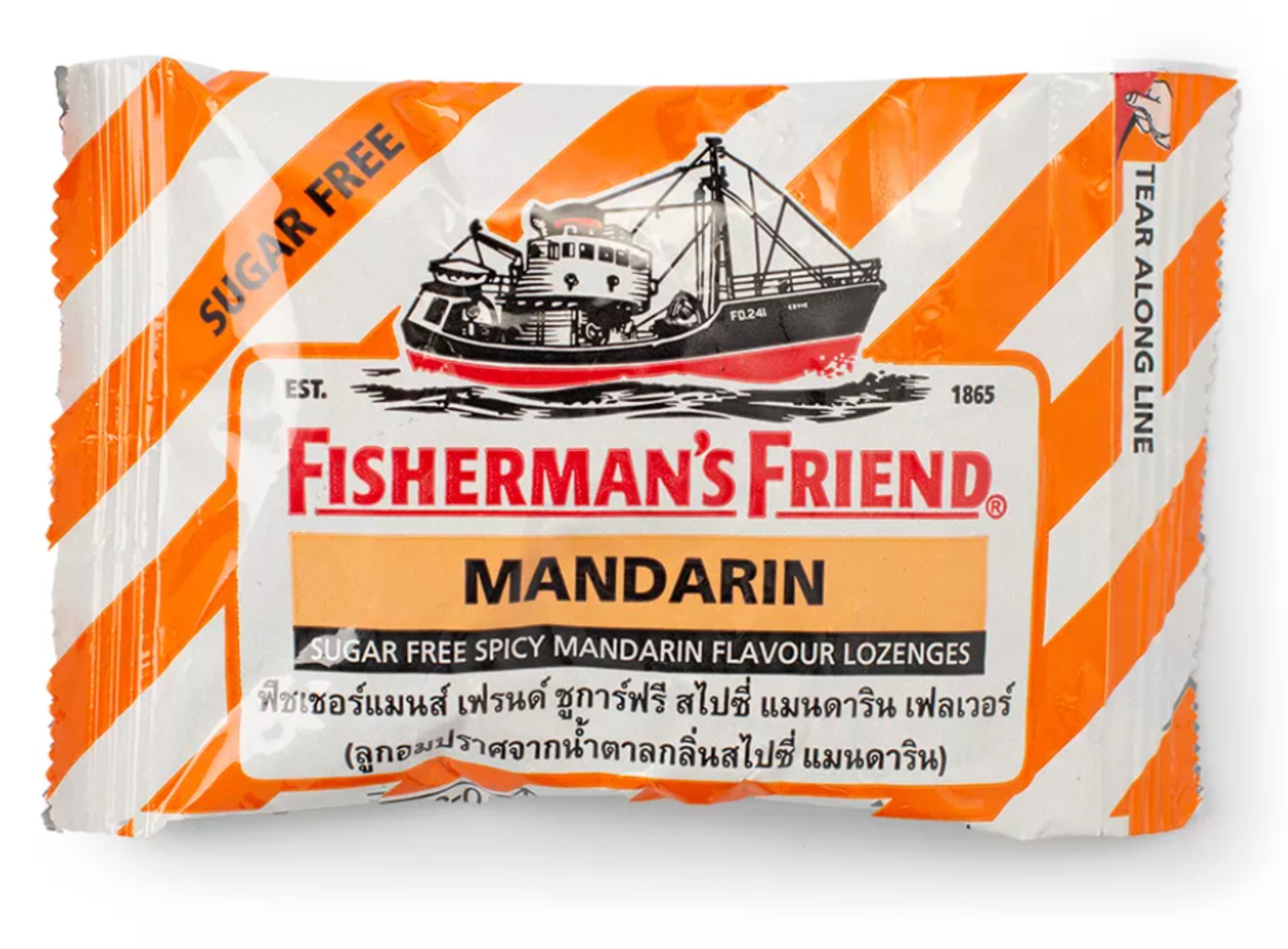 Леденцы "Fisherman's Friend без сахара Spicy Mandarin Lofthouse of Fleetwood"
